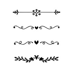 Wedding decorative elements. Divider ornament, borders, vintage line separators. Hand drawn vector illustration isolated on white background.gold ornament decorate frame border pattern Thai art

