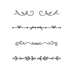 Wedding decorative elements. Divider ornament, borders, vintage line separators. Hand drawn vector illustration isolated on white background.gold ornament decorate frame border pattern Thai art
