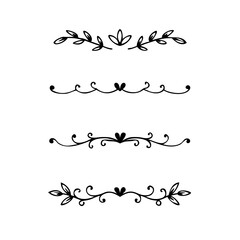Wedding decorative elements. Divider ornament, borders, vintage line separators. Hand drawn vector illustration isolated on white background.gold ornament decorate frame border pattern Thai art

