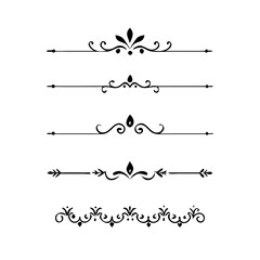 Wedding decorative elements. Divider ornament, borders, vintage line separators. Hand drawn vector illustration isolated on white background.gold ornament decorate frame border pattern Thai art
