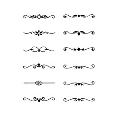 Obraz premium Wedding decorative elements. Divider ornament, borders, vintage line separators. Hand drawn vector illustration isolated on white background.gold ornament decorate frame border pattern Thai art 