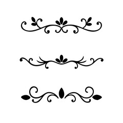 Wedding decorative elements. Divider ornament, borders, vintage line separators. Hand drawn vector illustration isolated on white background.gold ornament decorate frame border pattern Thai art
