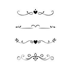 Wedding decorative elements. Divider ornament, borders, vintage line separators. Hand drawn vector illustration isolated on white background.gold ornament decorate frame border pattern Thai art
