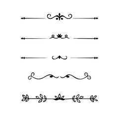 Wedding decorative elements. Divider ornament, borders, vintage line separators. Hand drawn vector illustration isolated on white background.gold ornament decorate frame border pattern Thai art
