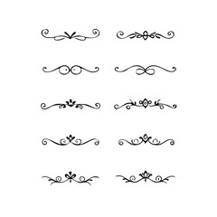 Wedding decorative elements. Divider ornament, borders, vintage line separators. Hand drawn vector illustration isolated on white background.gold ornament decorate frame border pattern Thai art
