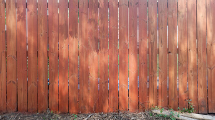 brown stained fence
