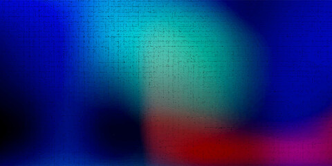Corrugated iridescent glass background with gradient ribbed abstract design and blue pattern.