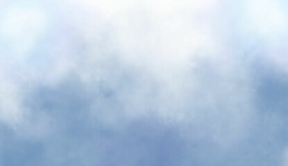 Abstract Blue Smoke Clouds Background Illustration Vector 300dpi. Trendy Abstract Background Banner Template