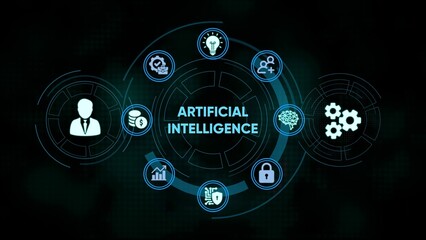 Artificial intelligence technology concept depicting modern digital innovation and future business strategies