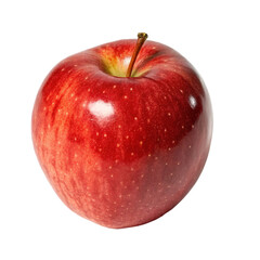 Red apple isolated on transparent background  
