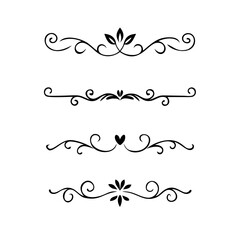 Wedding decorative elements. Divider ornament, borders, vintage line separators. Hand drawn vector illustration isolated on white background.gold ornament decorate frame border pattern Thai art
