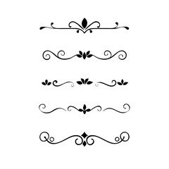 Wedding decorative elements. Divider ornament, borders, vintage line separators. Hand drawn vector illustration isolated on white background.gold ornament decorate frame border pattern Thai art
