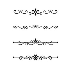 Wedding decorative elements. Divider ornament, borders, vintage line separators. Hand drawn vector illustration isolated on white background.gold ornament decorate frame border pattern Thai art
