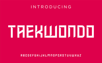 Futuristic modern geometric font logo. racing font, workshop, automotive, digital technology abstract alphabet. technology typography, electronics, film, digital, music, future, creative font logo.