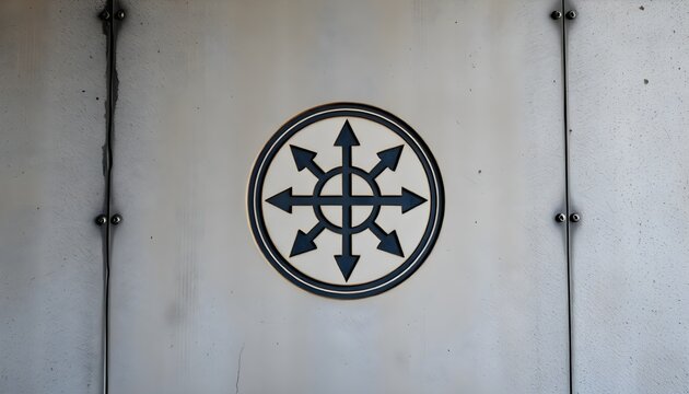 Symbol of chaos - urban graffiti art city streets visual artwork street art close-up