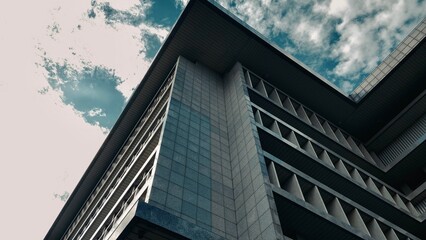 Modern Building Architecture Low Angle View of a Contemporary Structure