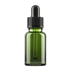 High-quality 3D render of a green dropper bottle with black cap.