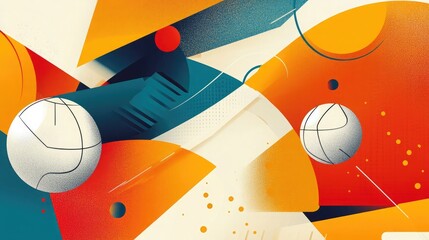 Dynamic layout highlights minimalist teqball design flow