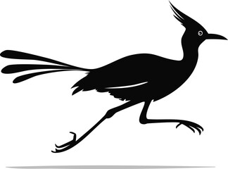 Majestic Shoebill Stork Silhouette Birds Vector EPS Illustration, Flying Bird Silhouette, Vector Illustration of a Bird in Flight