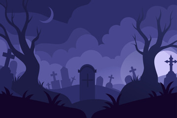 Fototapeta premium spooky halloween night