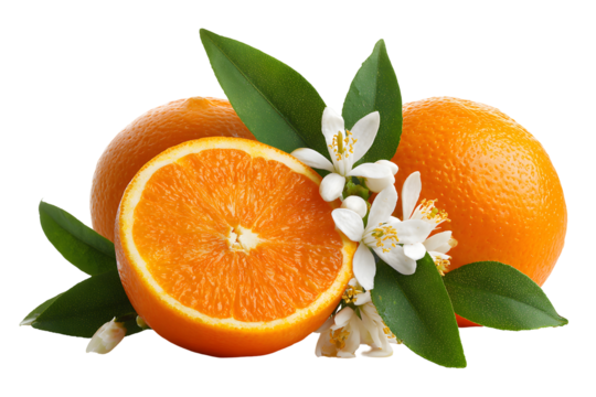 Realistic Orange Blossom Illustration – Isolated on Alpha Background - Powered by Adobe