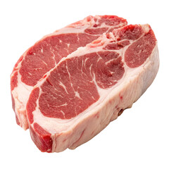 Piece of meat cut in half isolated on transparent background  
