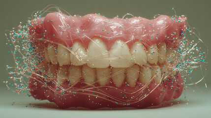 Close-Up of Dental Floss Container – Oral Hygiene Tool

