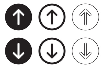 up and down arrow. up and down arrow solid and line icon set. vector illustration. eps file.