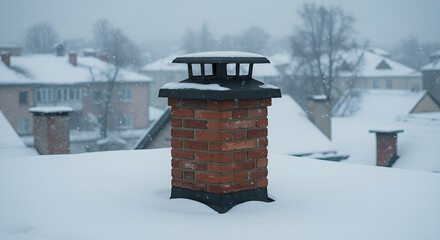 old house in the snow