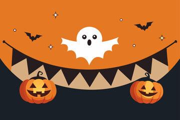 halloween background with pumpkins