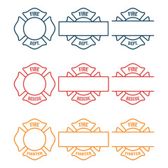 Firefighter Maltese Cross Emblem Collection