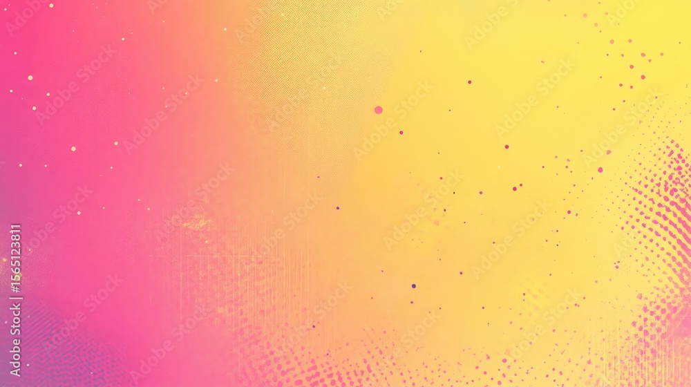 Poster abstract gradient background featuring a blend of yellow and pink hues with subtle halftone decorati