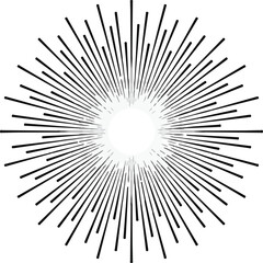 Obraz premium Vintage sun rays monochrome star burst design element starburst stock illustration Pro Vector