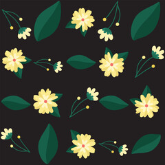 Florar Pattern. Abstract Floral Background Design with Artistic Botanical Elements