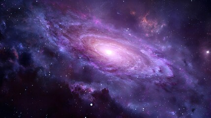 Fototapeta premium Beautiful galaxy background with purple colors stars space sky background