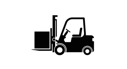 Fototapeta premium forklift truck moving cargo, a heavy industrial vehicle for warehouse work