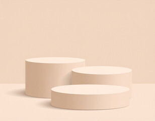 Minimalist Clean Display Background with Natural Light and Soft Shadows