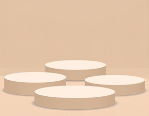 Minimalist Clean Display Background with Natural Light and Soft Shadows