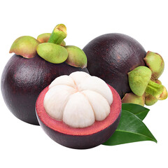 Fresh Assorted Fruits on White Background