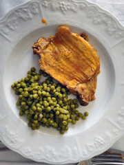 Pork Chop and Peas