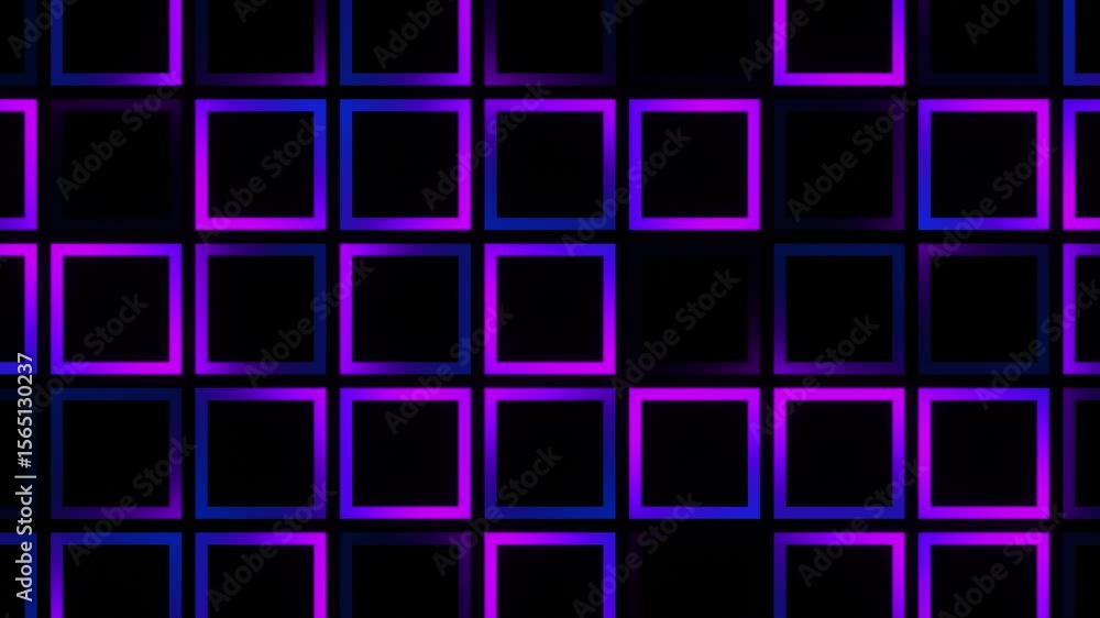 Poster vibrant grid pulse blue and violet square sync loop
