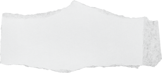 White Textured Ripped Paper Piece