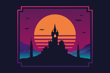 vector illustration of a temple in thailand