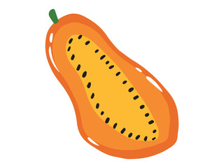 Papaya Vegetable Cartoon Clip Art