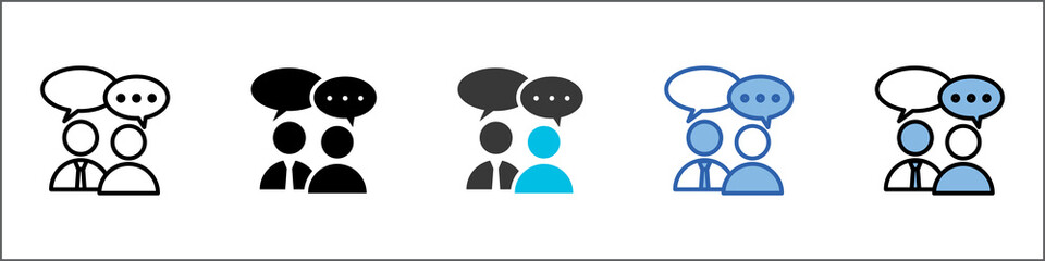 Interpersonal Communication Icon Pack Multistyle Illustration