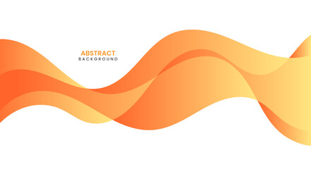 Orange elegant wave business banner background