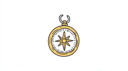Vintage Compass Illustration for Navigation and Adventure Themes