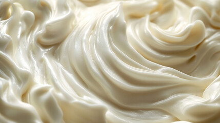Obraz premium Whipped Cream Texture Close-up, Kitchen Background