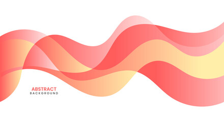 Red elegant wave business banner background