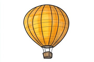 Obraz premium Colorful Hot Air Balloon Floating Against a Clear Sky